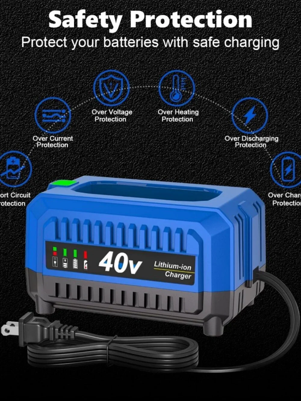40V Fast Charger for Kobalt Batteries - High-Speed Replacement Power Adapter
